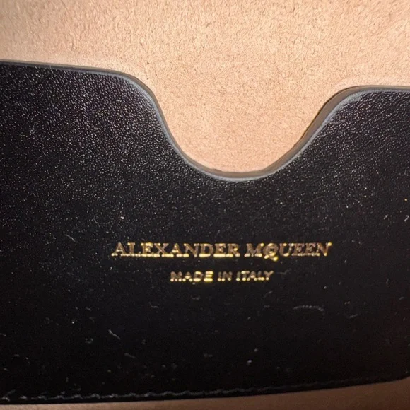 Alexander McQueen Black Crossbody with Gold Details - Picture 8 of 16